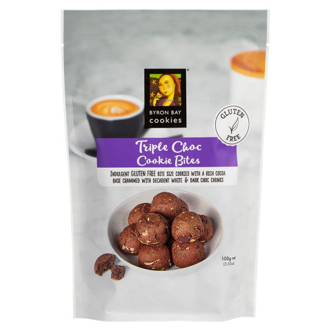 Byron Bay Cookies Gluten Free Cookie Bites Triple Choc Fudge