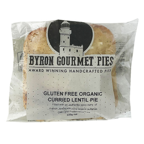 Byron Gourmet Pies Gluten Free Curried Lentil Vegan Pie