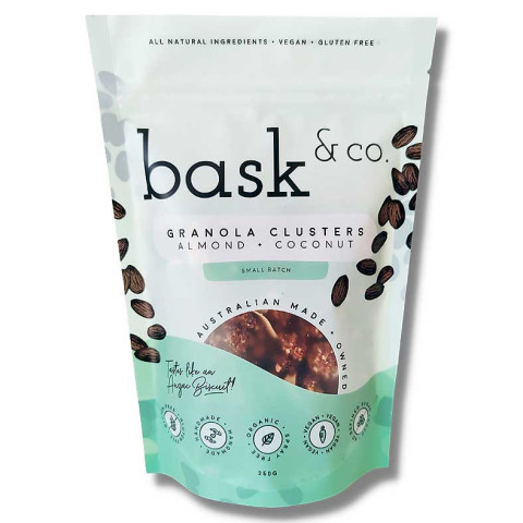 Bask and Co Gluten Free Granola Clusters Almond and Coconut