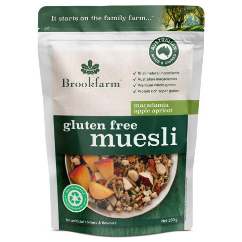 Brookfarm Gluten Free Muesli with Macadamia Apple Apricot