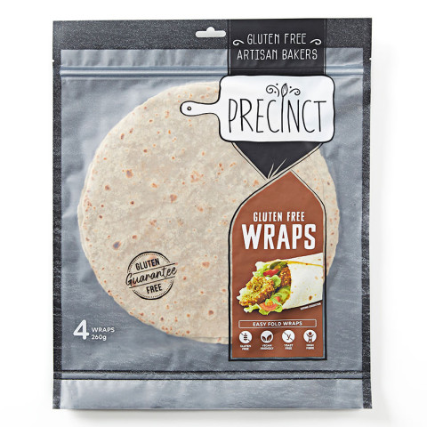 GF Precinct Gluten-Free Wraps - Sprouted Quinoa Beetroot