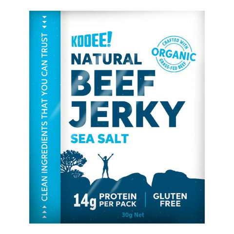 Kooee Grass Fed Beef Jerky Sea Salt