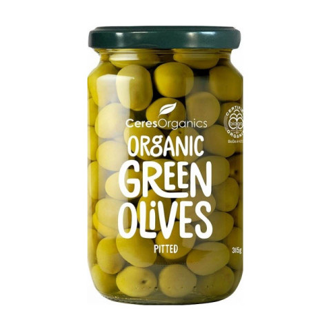 Ceres Organics Green Pitted Olives