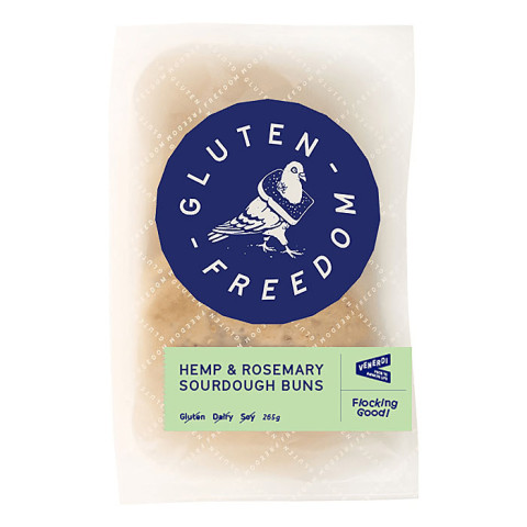 Gluten Freedom Hemp and Rosemary Buns - Frozen