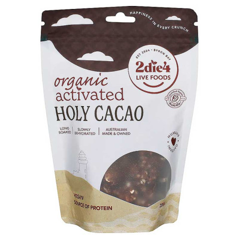 2Die4 Holy Cacao Organic Activated Granola Clusters