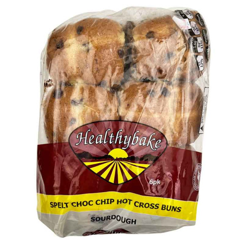 Healthybake Hot Cross Buns Spelt Choc Chip