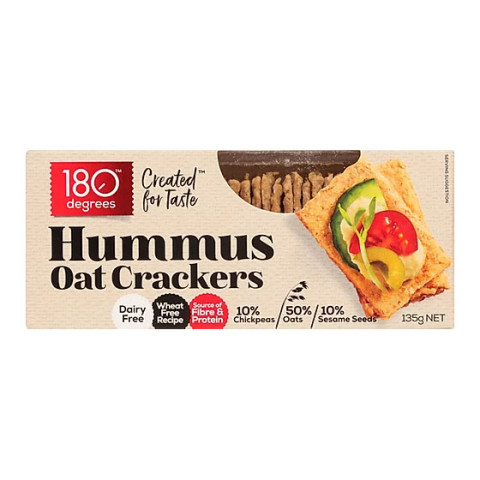 180 Degrees Hummus Oat Crackers