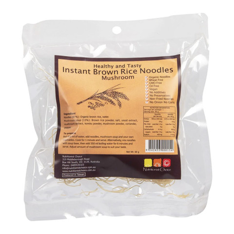 Nutritionist Choice Instant Brown Rice Nooodles Mushroom
