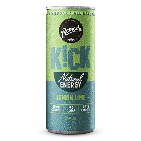 Remedy Kick Natural Energy Lemon Lime - Clearance