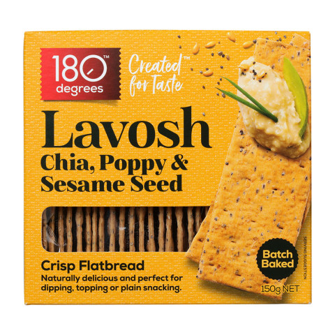 180 Degrees Lavosh Chia, Poppy and Sesame