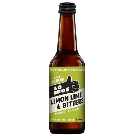 Lo Bros Lemon Lime and Bitters Kombucha