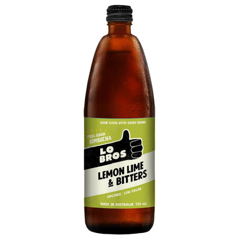 Lo Bros Lemon, Lime and Bitters Kombucha Soda