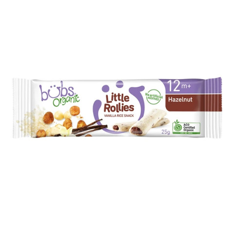 Organic Bubs Little Rollies Hazelnut