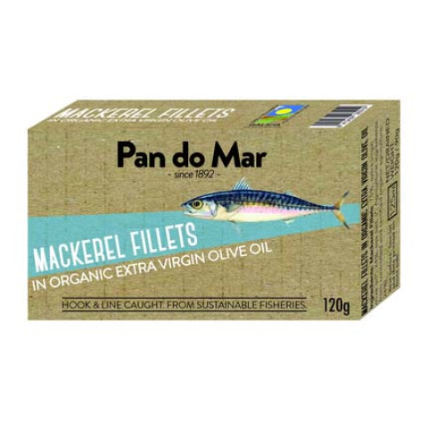 Pan do Mar Mackerel Fillets in Organic Olive Oil