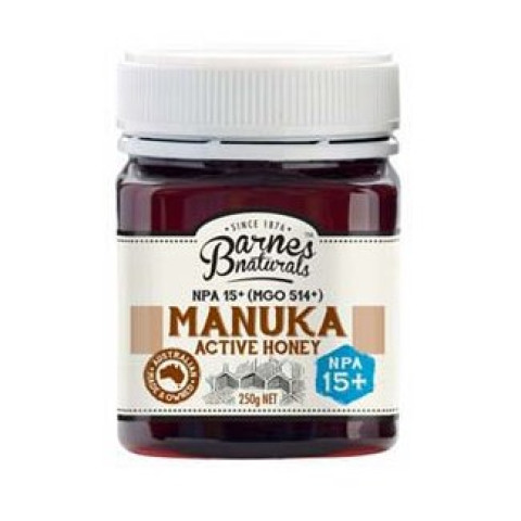 Barnes Naturals Manuka Active Honey NPA 15 (MGO514 ) - Clearance