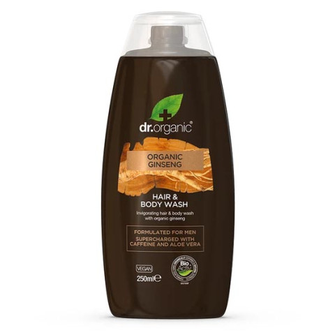 Dr Organic Men's Hair and Body Wash Organic Ginseng