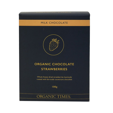 Organic Times Milk Chocolate Strawberries