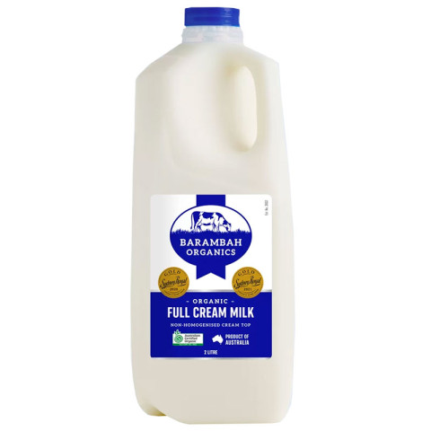 Barambah Organics Milk Full Cream Unhomogenised