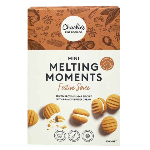 Charlies Fine Food Mini Melting Moments Festive Spice