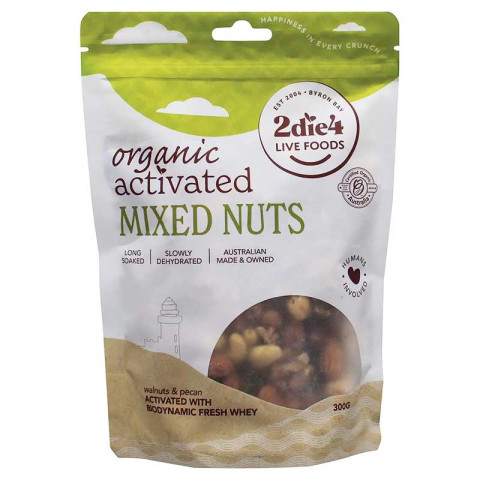 2Die4 Live Foods Mixed Nuts Organic Activated with Fresh Whey