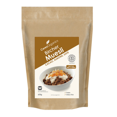 Ceres Organics Muesli Bircher Cacao Almond Date