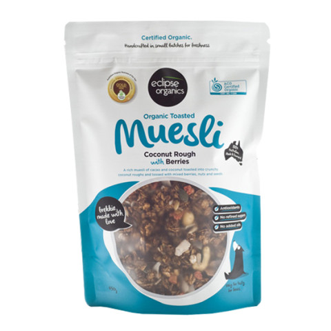 Eclipse Organics Muesli, Toasted Coconut Rough with Berries  - Clearance