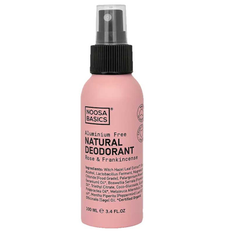 Noosa Basics Natural Deodorant Spray - Rose and Frankincense