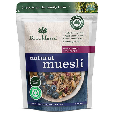 Brookfarm Natural Macadamia Muesli with Cranberry