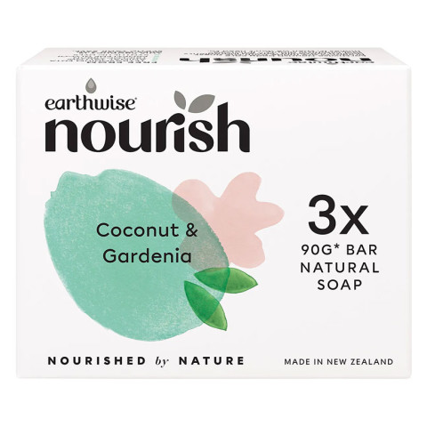 Earthwise Nourish Natural Soap Bar Coconut and Gardenia