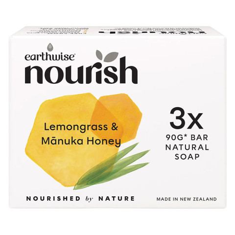 Earthwise Nourish Natural Soap Bar Lemongrass and Manuka Honey
