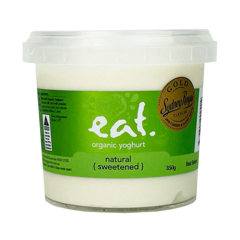 Eat Organic Natural Sweetened Yoghurt - Clearance