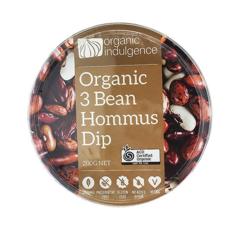 Organic Indulgence Organic 3 Bean Hommus Dip
