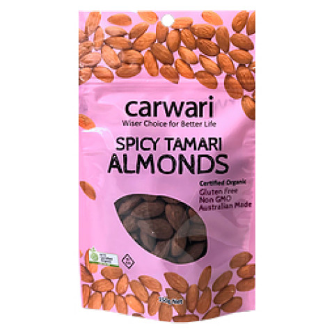 Carwari Organic Almonds Spicy Tamari Roasted - Clearance