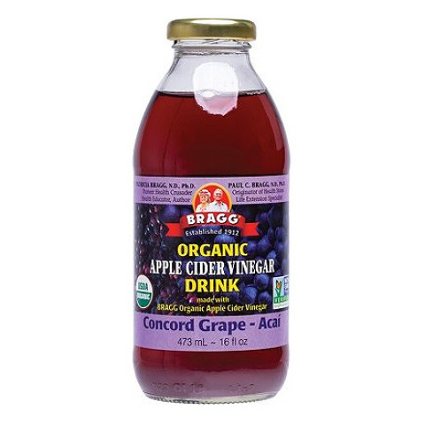 Bragg Organic Apple Cider Vinegar Drink with Grape and Acai - Clearance
