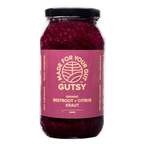 Gutsy Organic Beetroot and Citrus Kraut