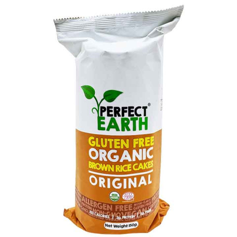 Perfect Earth Organic Brown Rice Cakes Original