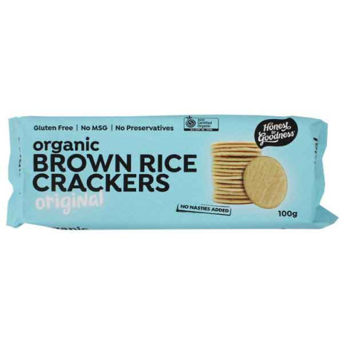 Honest to Goodness Organic Brown Rice Crackers Original