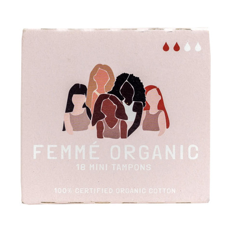Femme Organic Organic Cotton Tampons - Mini