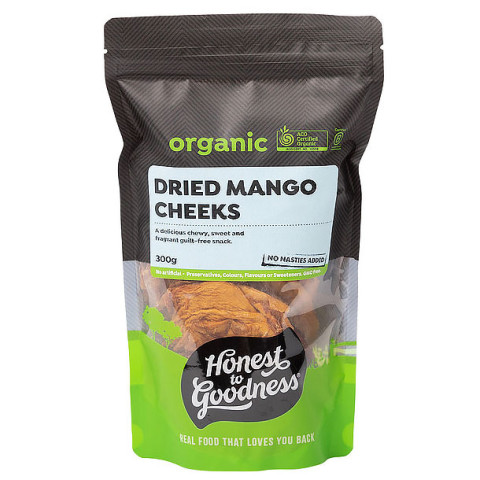 Honest to Goodness Organic Dried Mango Cheeks