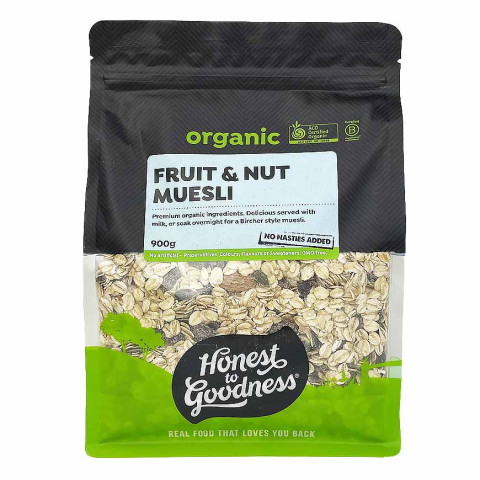 Honest to Goodness Organic Fruit and Nut Muesli
