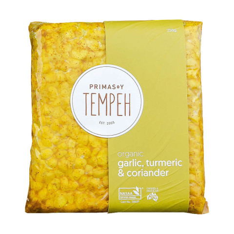 Primasoy Organic Garlic, Turmeric and Coriander Tempeh