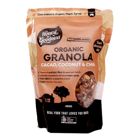 Honest to Goodness Organic Granola Cacao Coconut and Chia