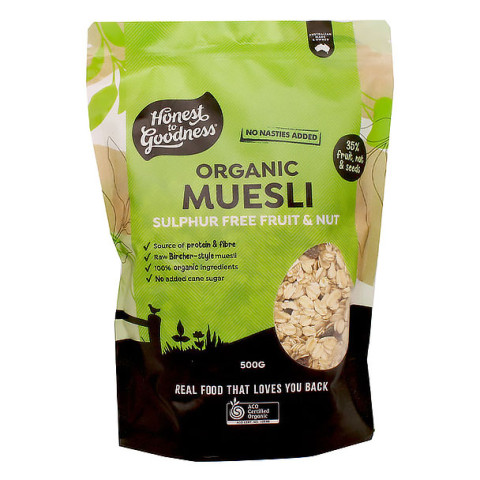 Honest to Goodness Organic Muesli Fruit and Nut