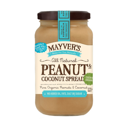 Mayvers Organic Peanut and Coconut Spread - Clearance