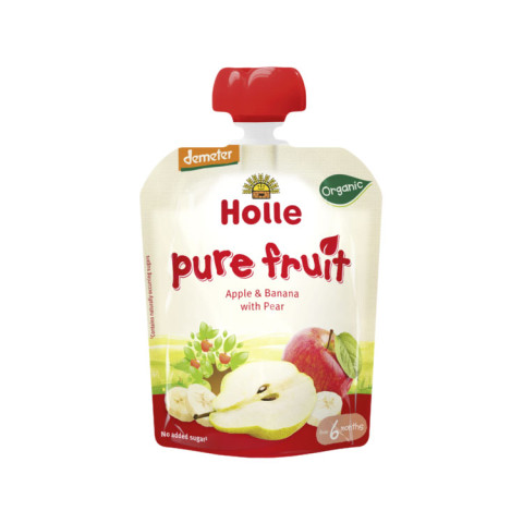 Holle Baby Food Organic Pouch Apple and Banana with Pear