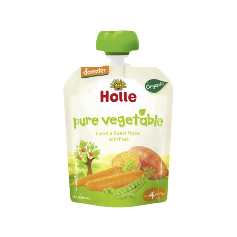 Holle Baby Food Organic Pouch Carrot and Sweet Potato with Peas - Clearance