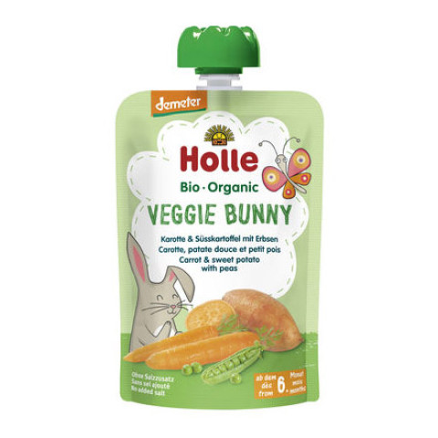 Holle Baby Food Veggie Bunny - Carrot and Sweet Potato with Peas