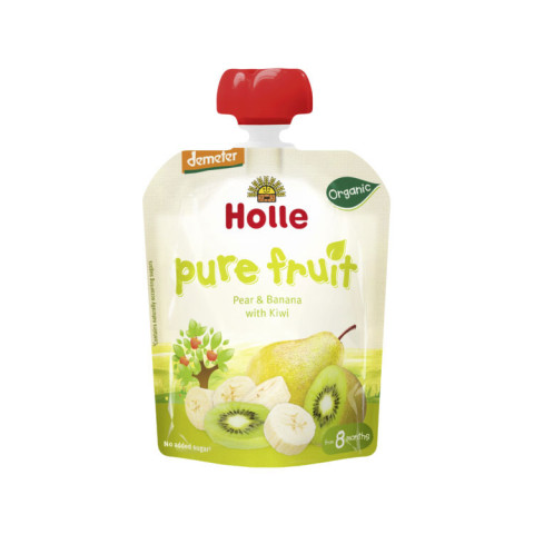 Holle Baby Food Organic Pouch Pear and Banana with Kiwi - Clearance