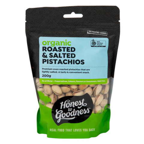 Honest to Goodness Organic Roasted and Salted Pistachios