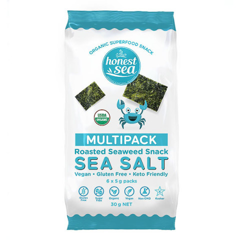 Honest Sea Organic Seaweed Snacks Sea Salt Multipack